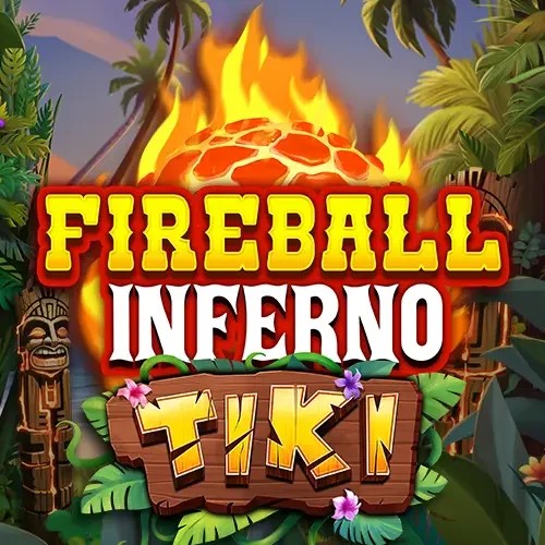 Official Slots logo: Fireball Inferno Tiki by NetEnt at AllySpin Casino